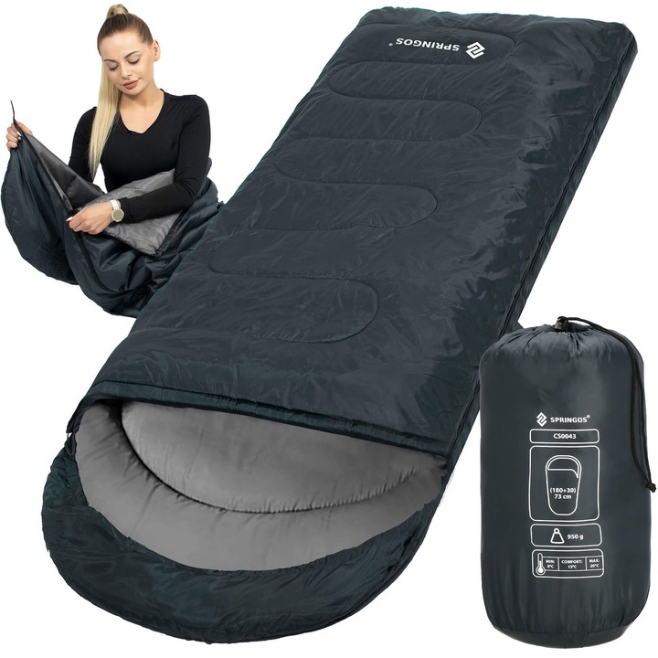 SPACÁK MÚMIA TURISTICKÁ ĽAHKÁ TEPLÁ PRIKRÝVKA KAPUCŇA 2v1 POŤAH 210x75 CM