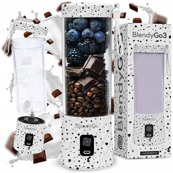Stolný mixér BlendyGo BLENDER BlendyGo 3 - Straciatella | Cętki 250 W biely