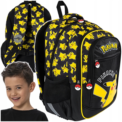 ŠKOLSKÝ BATOH 3-KOMOROVÝ ST.MAJEWSKI BPL-59 Pokémon PIKACHU