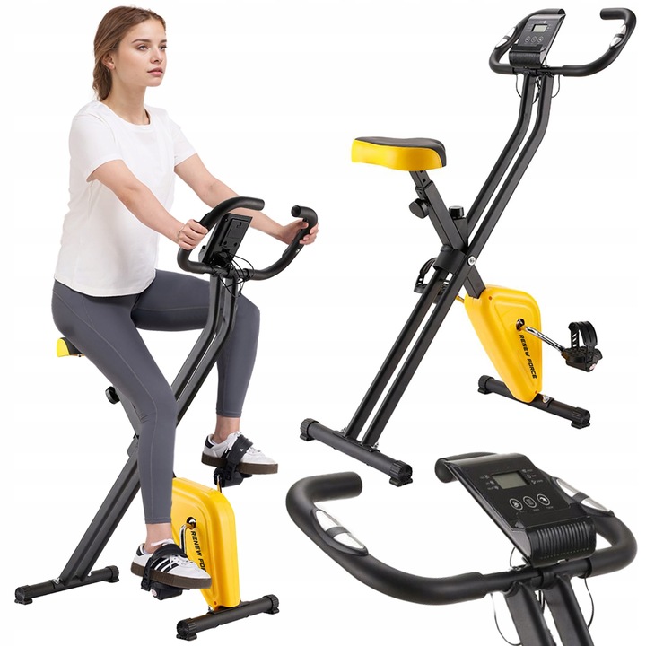 Stacionárny skladací tréningový bicykel na cvičenie a fitness do 110 kg