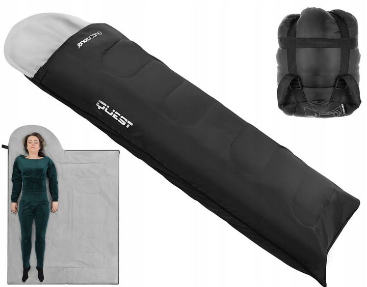 TURISTICKÝ SPACÍ VAK PRIKRÝVKA S KAPUCŇOU TEPLÁ MÚMIA 210 x 70 cm + POŤAH