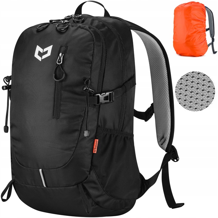 TURISTICKÝ TREKKINGOVÝ BATOH DO HÔR 25L PRE MUŽOV A ŽENY, ODOLNÝ, ČIERNY