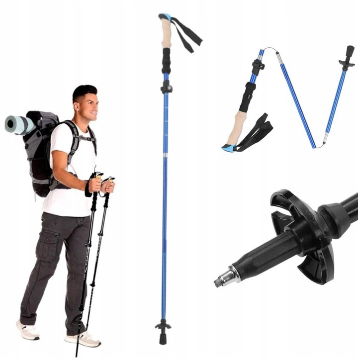 TREKINGOVÉ PALICE NORDIC WALKING PRE CHÔDZU PO HORÁCH, NASTAVITEĽNÉ