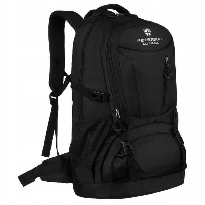 Turistický batoh Peterson čierny, veľký, s nastaviteľnými popruhmi