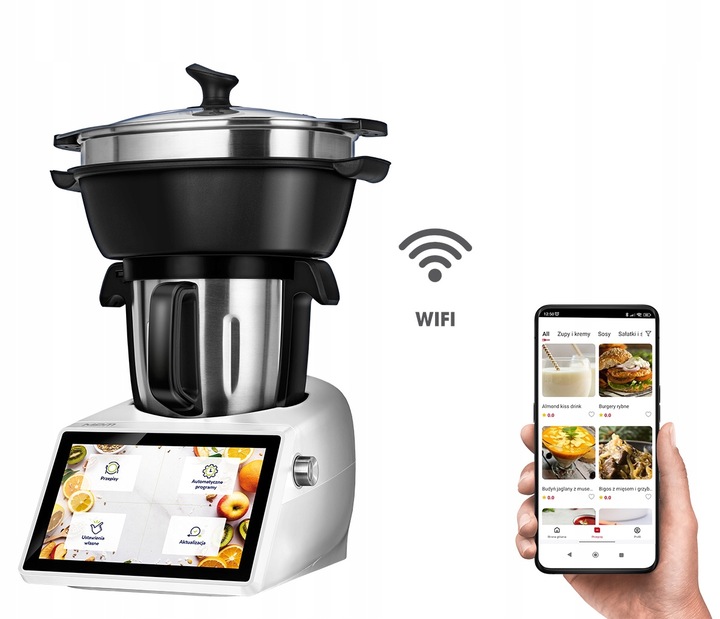 Termorobot MPM TRM-01 S WiFi displejom a 10 palcovou misou 4,5L 1800W