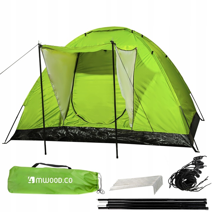 TURISTICKÝ STAN PRE 4 OSOBY 210 x 210 cm RODINNÝ KEMPINGOVÝ IGLO VODOTESNÝ