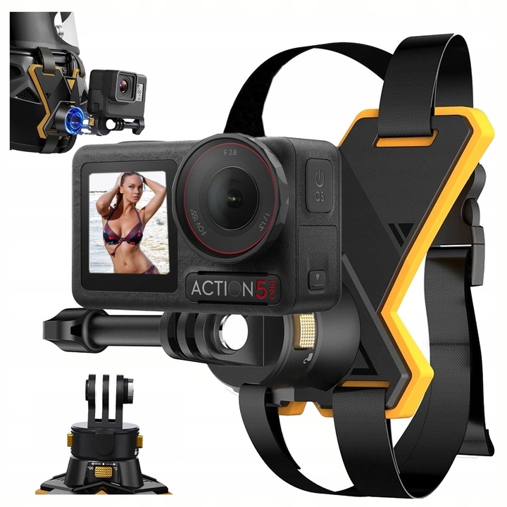 Upevnenie na hlavu/prilbu GearPro DJI Action 4 5 Príslušenstvo Držiak Upevnenie na prilbu