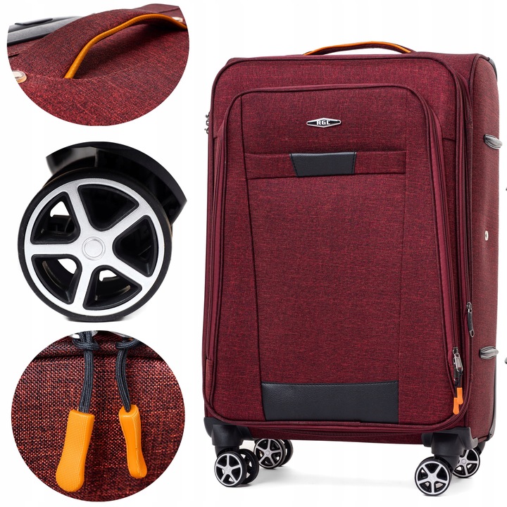 VEĽKÝ CESTOVNÝ KUFOR RGL BATOŽINOVÁ TAŠKA NA 4 KOLIESKACH XXL