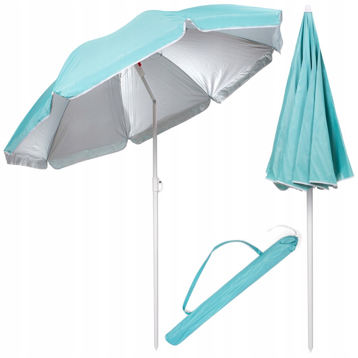 VEĽKÝ PLÁŽOVÝ ZÁHRADNÝ SLNEČNÍK BESTIF LÁMANÝ NA PLÁŽ 1,6M 160 cm