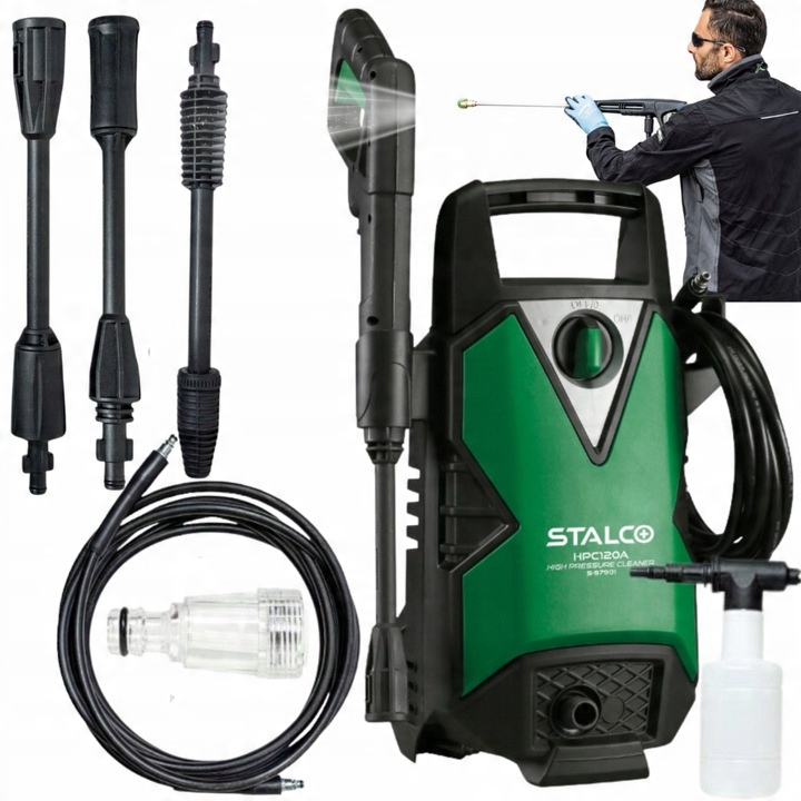 VYSOKOTLAKOVÝ ČISTIČ 120 BAR MAX 6.2 KG 1500 W S PRÍSLUŠENSTVOM NA PENOVANIE