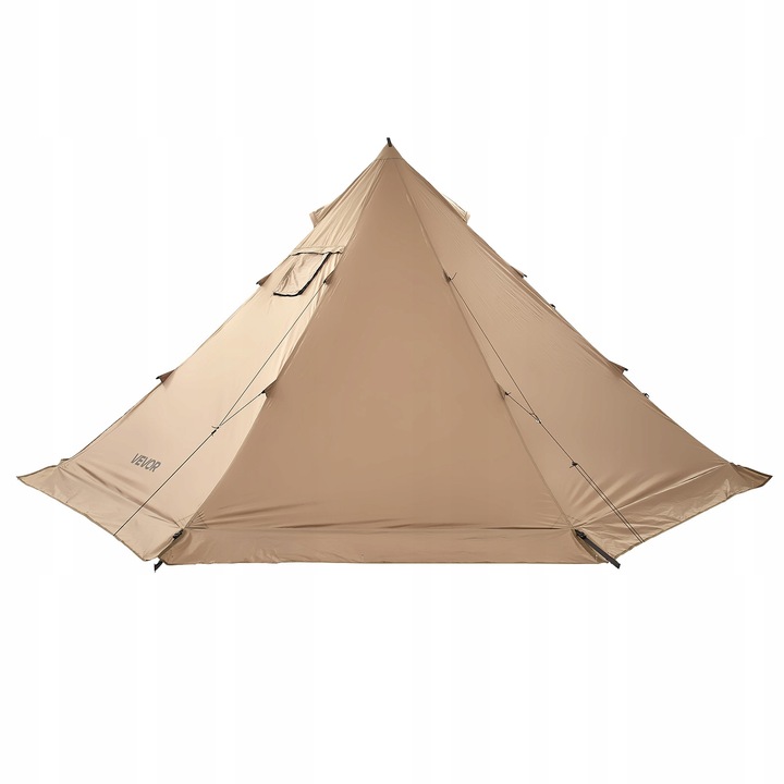 VEVOR Kempingový Stan 400×400×200CM pre 4 Osoby s Prípojkou na Pec