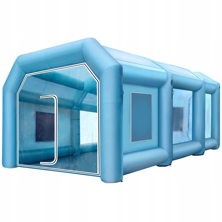 VEVOR Nepremokavý stan s nástrekom, 10x5x3,5M, s 2 dúchadlami