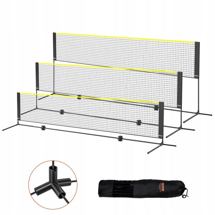 VEVOR Skladacia badmintonová sieť 420x155x103CM s tyčou a základňou VÝPREDAJ