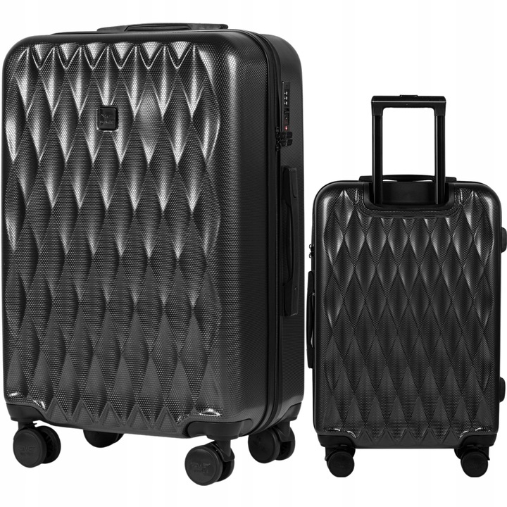 WINGS Cestovná BATOŽINA KUFOR do lietadla z polykarbonátu na 4 KOLIESKACH s TSA zámkom VÝPREDAJ