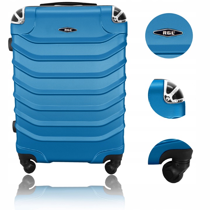 XXL VEĽKÝ cestovný KUFOR RGL TAŠKA batožina 4 KOLESÁ ABS