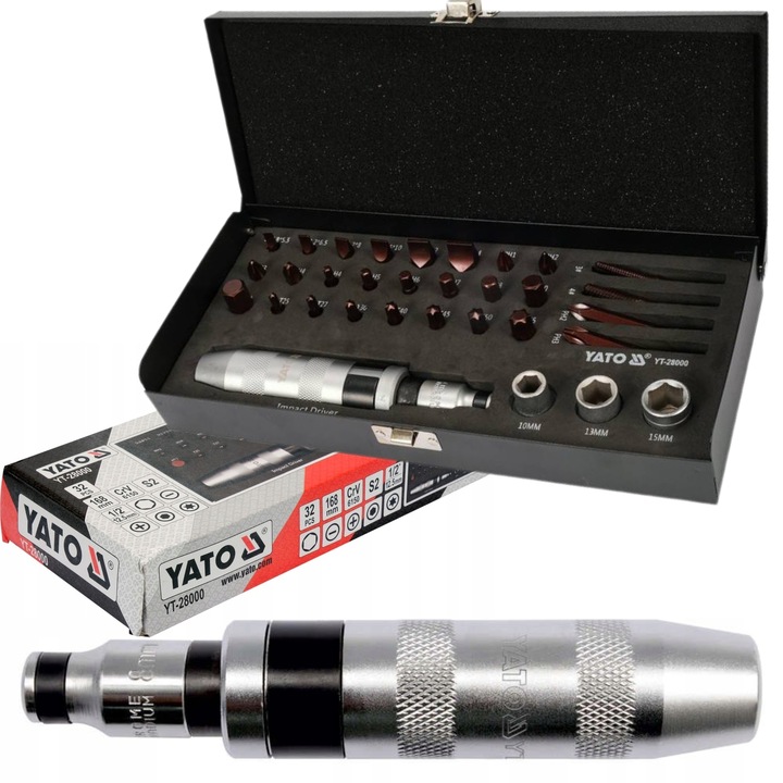 YATO SKRUTKOVAČ S VYMENITEĽNÝMI HROTMI SADA 32KS KOVOVÝ YT-28000