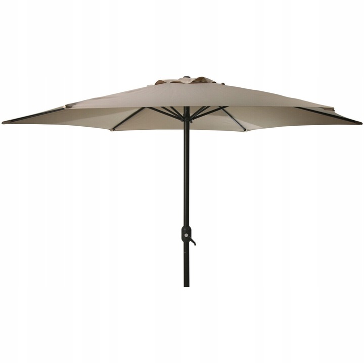 ZÁHRADNÝ SLNEČNÍK ALUMINIOVÝ Ø 300 CM VÝŠKA 248 CM FARBA TAUPE