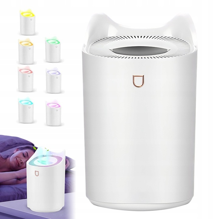 ZVHLČOVAČ VZDUCHU ČISTIČ ULTRAZVUKOVÝ 3 režimy TICHÝ + USB