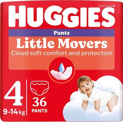 TOP 4. - Huggies Little Movers Pants 4 9-14kg 36ks